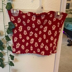 reversible red tube top